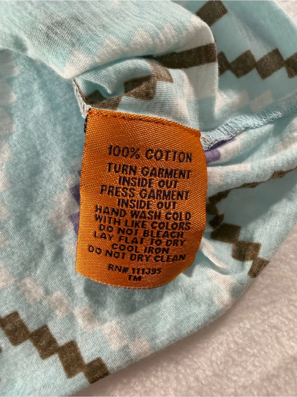 Tory‎ Burch Aqua and Purple Diamond-Print Tank